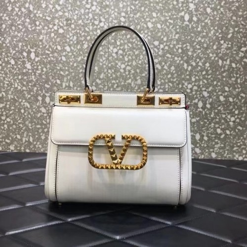 VALENTINO GARAVANI Rockstud Alcove Pelle di vitello grana media 2B0J41 bianco