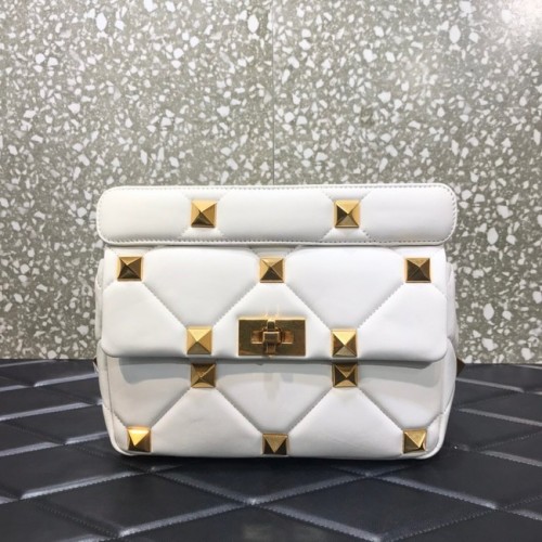 VALENTINO GARAVANI Pelle di montone nappa Roman Stud 1189S bianco