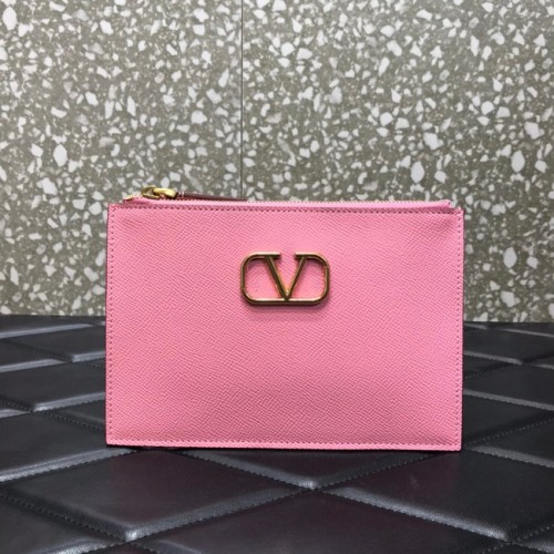 VALENTINO GARAVANI Pochette Stud Sign in Vitello Granato 0620 rosa