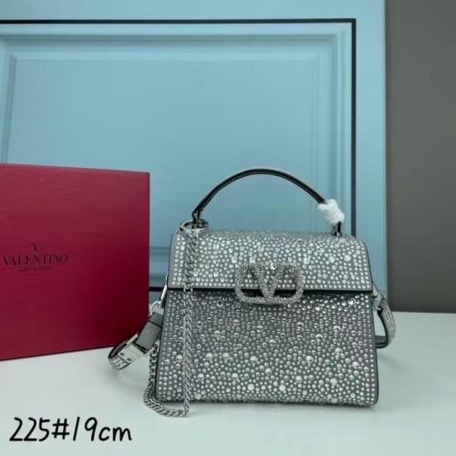 VALENTINO GARAVANI Mini totebag VSLING diamante lucido XW2B1G9 argento&metallo tonalità argento