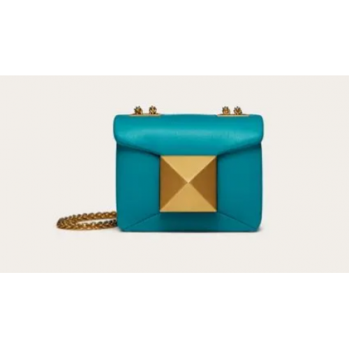 VALENTINO GARAVANI Borsa a tracolla mini One Stud in montone XW0P0X98H blu