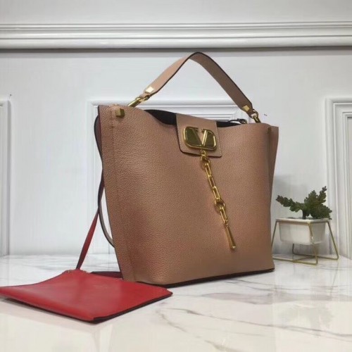 VALENTINO Borsa Originale in Pelle V0008 Albicocca