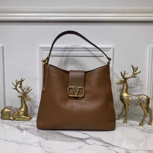 VALENTINO Borsa originale in pelle di palma V5002 Marrone