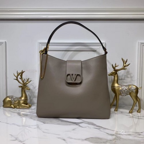 VALENTINO Borsa in pelle Palm originale V5002 Grigio