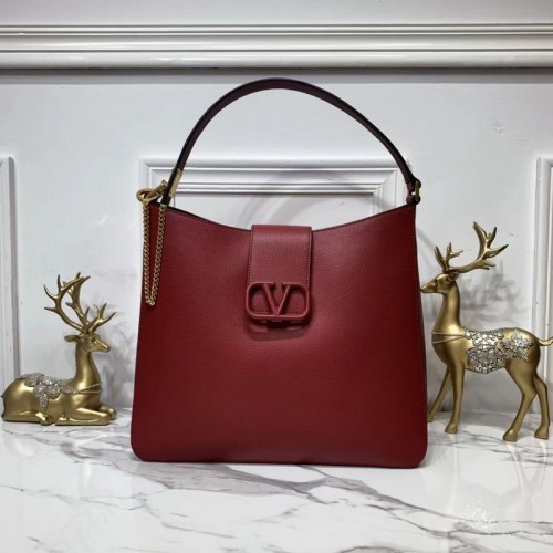 VALENTINO Borsa originale in pelle di palma V5002 Vino