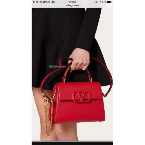 VALENTINO Borsa tote originale in pelle V0025 rossa