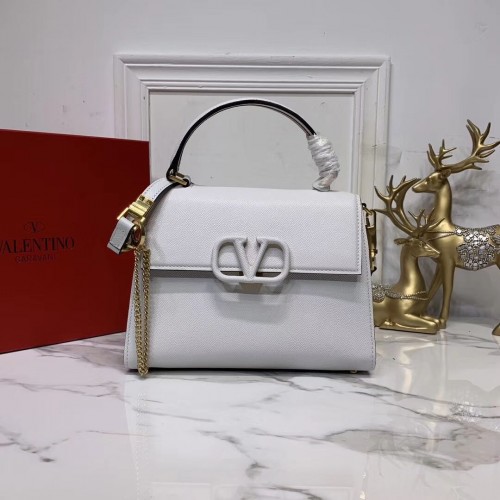VALENTINO Borsa tote originale in pelle V0025 bianca