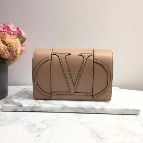 VALENTINO Mini borsa a tracolla originale in pelle 7676 rosa chiaro