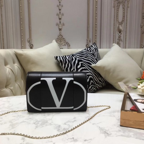 VALENTINO Mini borsa a tracolla originale in pelle 8877 black&white