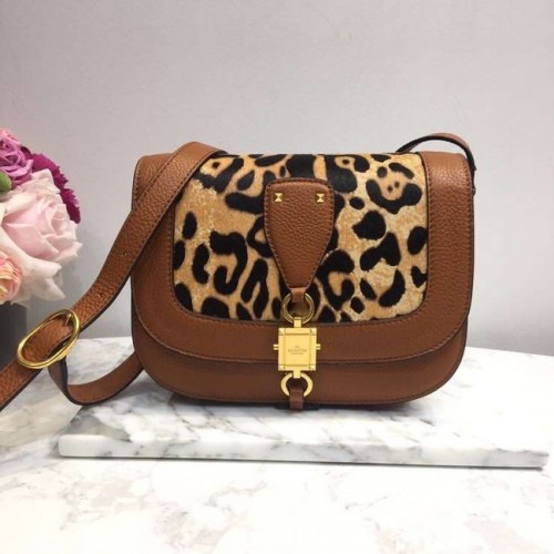 VALENTINO Borsa a tracolla originale in pelle 0705 leopardata