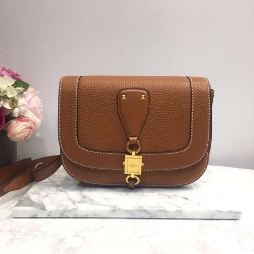 VALENTINO Borsa a tracolla originale in pelle 0705 cuoio