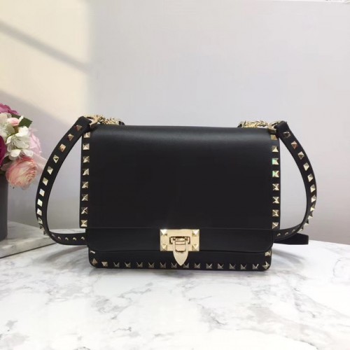 VALENTINO Borsa a tracolla originale in pelle 3005 nera