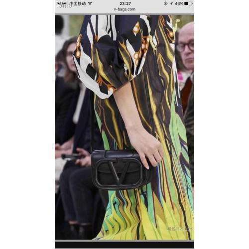 VALENTINO Borsa a tracolla originale in pelle V0032A nera