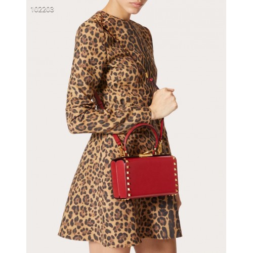 VALENTINO Borsa a tracolla originale in pelle V4273 rossa