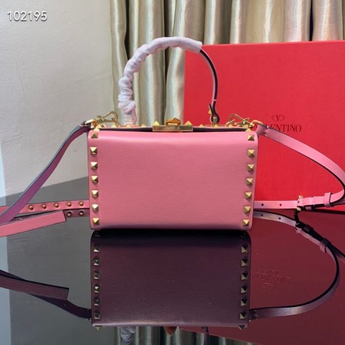 VALENTINO Borsa a tracolla originale in pelle V4273 rosa