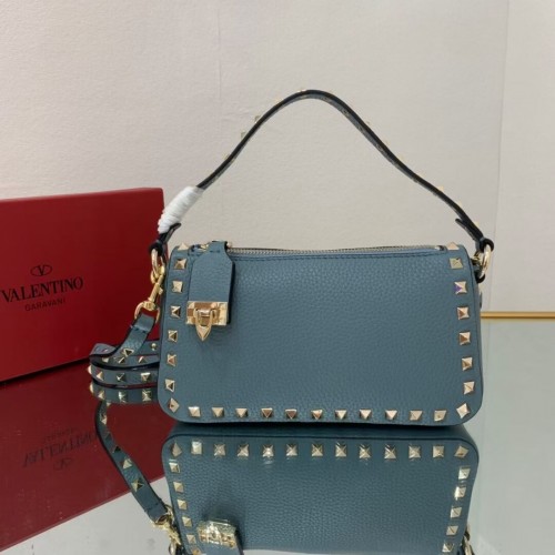 VALENTINO Borsa a tracolla originale in pelle V4700 blu