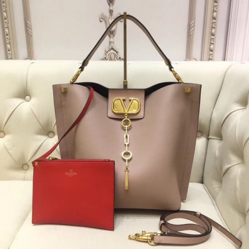 VALENTINO Borsa in pelle originale 2078 rosa chiaro