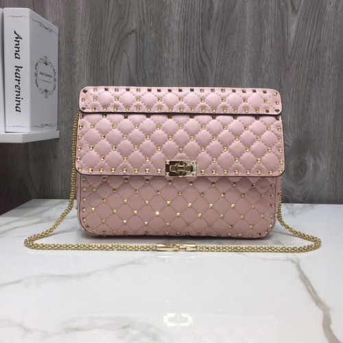 VALENTINO Borsa a tracolla in pelle trapuntata 96593 rosa