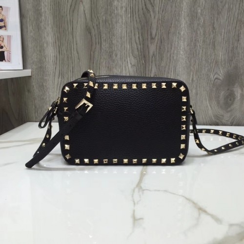 VALENTINO Borsa a tracolla Rockstud in pelle A97410 nera