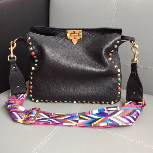 Borsa messenger VALENTINO Rockstud in pelle 50031 nera