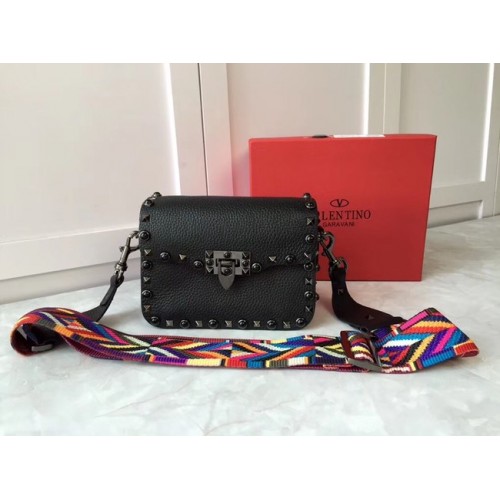 Borsa messenger VALENTINO Rockstud in pelle B50055 nera