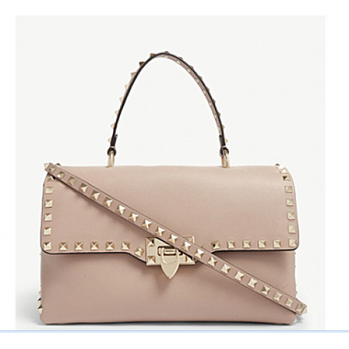 VALENTINO Borsa tote Rockstud in pelle V0094 ROSA