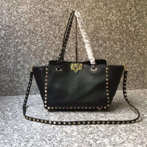 VALENTINO Borsa Rockstud media 0972 nera