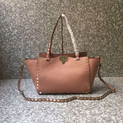 VALENTINO Borsa Rockstud media 0972 rosa