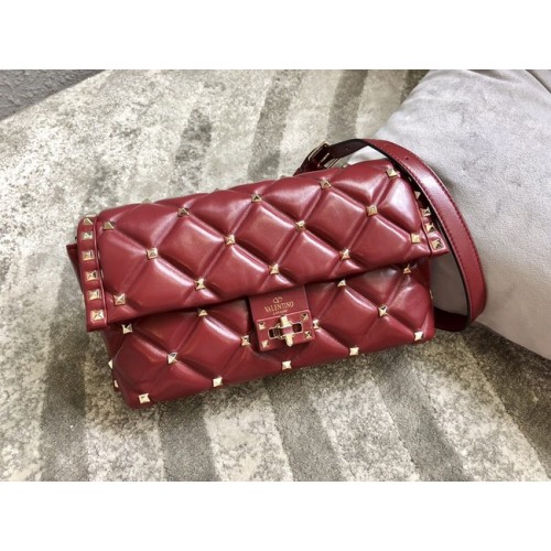 VALENTINO VLOCK Borsa a tracolla originale in pelle 0053 rossa