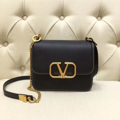 VALENTINO VLOCK Borsa a tracolla originale in pelle 0905 nera