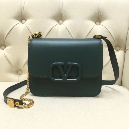 VALENTINO VLOCK Borsa a tracolla originale in pelle 0906 verde