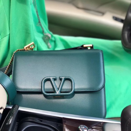 VALENTINO VLOCK Borsa a tracolla originale in pelle 0908 verde