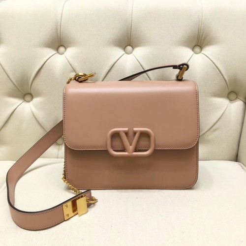VALENTINO VLOCK Borsa a tracolla originale in pelle 0908 rosa