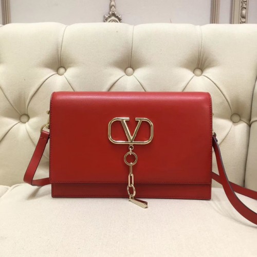 VALENTINO VLOCK Borsa a tracolla originale in pelle 0909 rossa