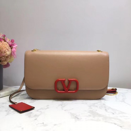 VALENTINO VLOCK Borsa a tracolla originale in pelle 2324 rosa chiaro