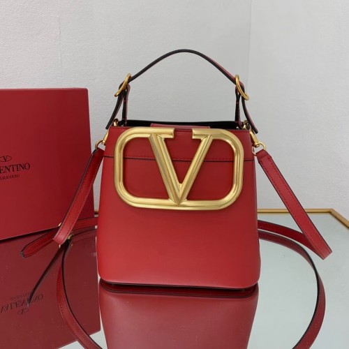 VALENTINO borsa a mano in pelle di vitello V0754 rossa