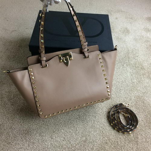 Borsa Tote Mini Rockstud Valentino Garavani Pelle Originale VG1916 Beige