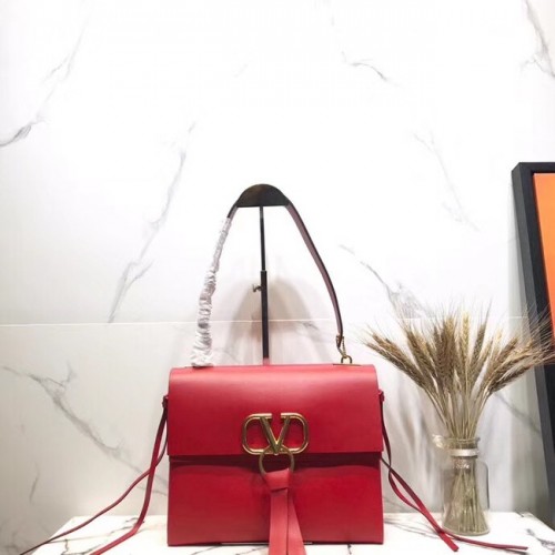 Valentino Garavani VRING Borsa piccola a spalla in pelle 00843 rossa