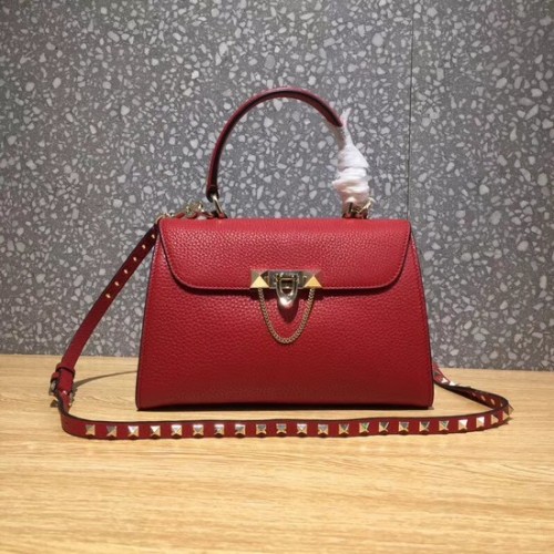 Borsa tote in pelle originale Valentino 0065 rossa