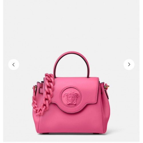 Borsa tote in pelle Versace 17455 rosa