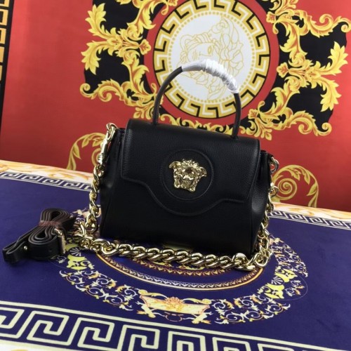 Borsa in pelle di vitello originale Versace FS1040 nera