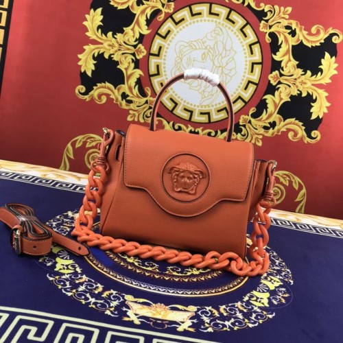 Borsa in pelle di vitello originale Versace FS1040 arancione