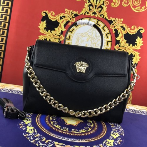 Borsa Versace Original grande in pelle di vitello FS1042 nera