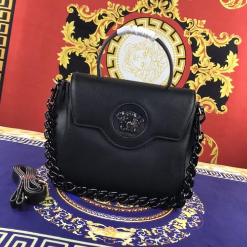 Borsa Versace Original media in pelle di vitello FS1041-1 nera