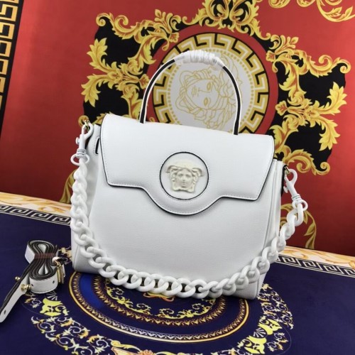 Borsa Versace Original media in pelle di vitello FS1041 bianca