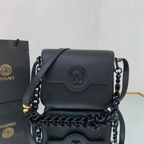 Borsa Versace Original media in pelle di vitello FS1067A nera