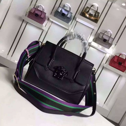 Borsa a tracolla in pelle originale Versace Palazzo Empire V1911 nera