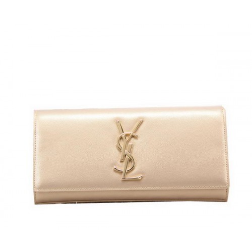 Pochette YSL Classic Monogramme in pelle verniciata Y8909 oro