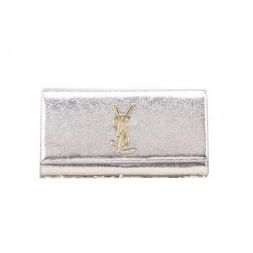 Pochette YSL Classic Monogramme Pelle Liscia Y8909 Argento
