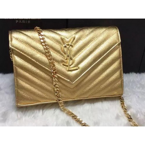 Pochette YSL Classic Monogramme Modello Cannage YSL0223 Oro